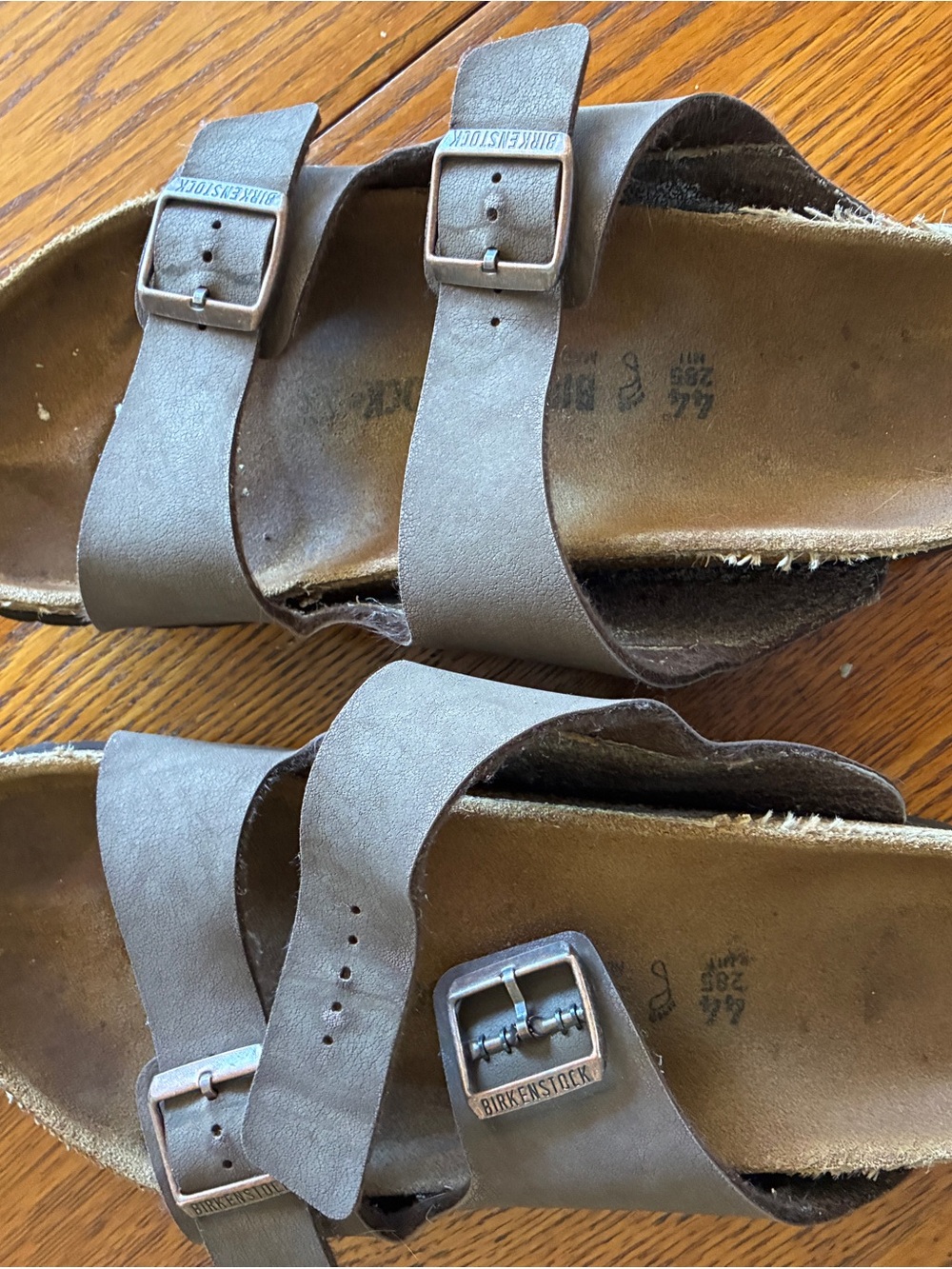 Birkenstock Two-Strap Sandals in Taupe Brown
